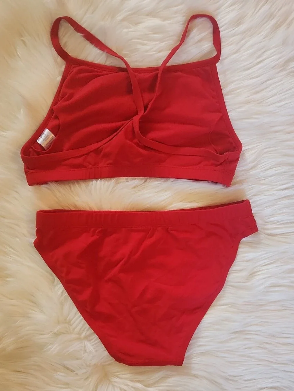 Red 'Life Guard' Two-Piece Swim Set - Junior Size Medium